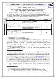 avis d'appel a la concurrence nÂ°01/cadb/2013 - La Poste Tunisienne