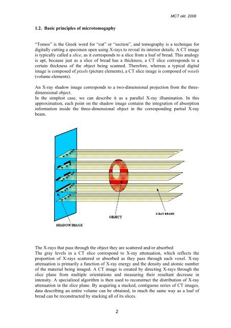 An introduction to Micro CT Scanning