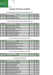 Listagem de Prémios de Mérito - SAS - IPCA