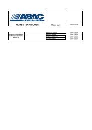 7 vues eclatees compresseurs sur chassirs de 5.5 a 15 CV ABAC