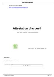 Attestation d'accueil - La ville d'Harfleur