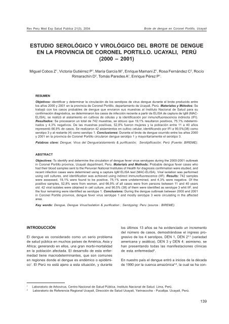 Revista Medicina experimental y salud publica.pmd - Instituto ...