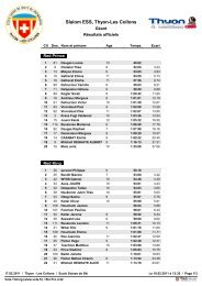 Slalom ESS, Thyon-Les Collons - Booking-Corner