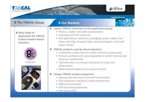 Company Presentation - Timcal Graphite