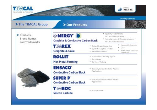 Company Presentation - Timcal Graphite