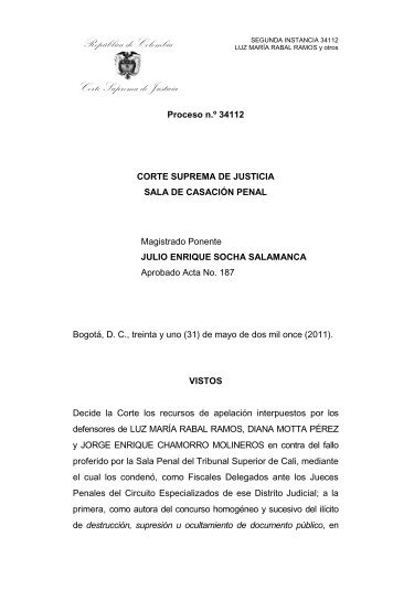 PREVARICATO - Fiscal que se - Corte Suprema de Justicia