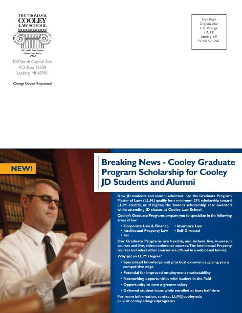 Visionary Looks Ahead - Thomas M. Cooley Law School