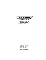 CheckSum TR-9-1000-QC & TR-9-2000-QC Manual