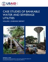 Case Studies of Bankable Water and Sewerage Utilities: Volume I ...