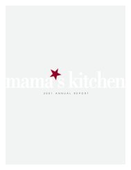 02-MK-008/2001 Annual Report D - Mama's Kitchen