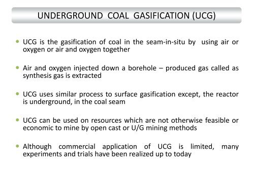 Development of Gasification and Activities in Turkish Coal Enterprises