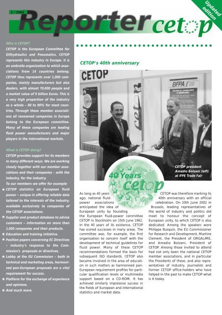 40 Years - CETOP European Fluid Power