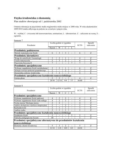 Uniwersytet SzczeciÅski WydziaÅ Matematyczno â Fizyczny