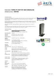 Datenblatt: TERRA PC-NETTOP 2600 GREENLINE ... - Arya Computer