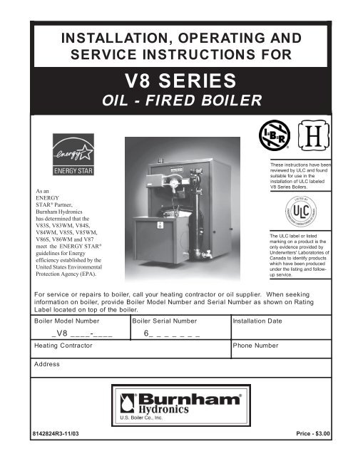 Burnham V8 Series Instructions.pdf - Heating Help