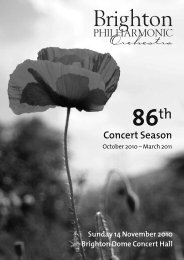 Download Concert Programme - Brighton Philharmonic Orchestra