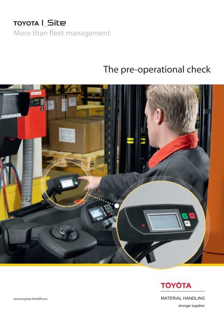 The pre-operational check - Toyota Material Handling Europe