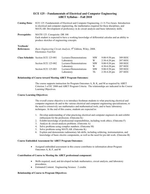 ECE 125 â Fundamentals of Electrical and Computer Engineering ...