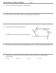 Interior/Exterior Angles in a Polygon Name