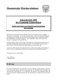 Gemeinde Güntersleben Jahresbericht 2005 der Gemeinde ...