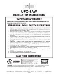 Lampak UFO-3AW Installation Instructions - Dual-Lite