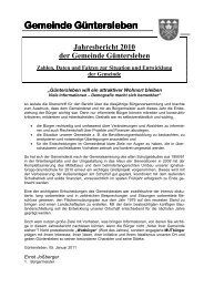 Jahresbericht 2010 Gesamt - Gemeinde Güntersleben