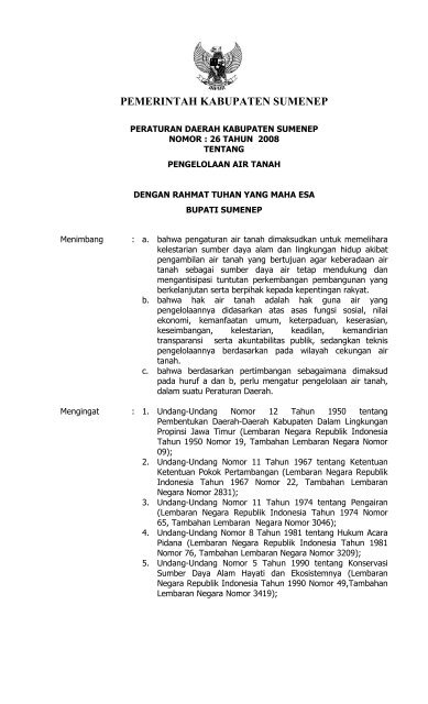 Perda No 26 Tahun 2008 Pdf Sumenep