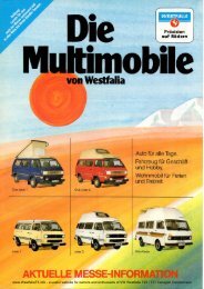 von Westfalia - Westfalia T25 / T3 / Vanagon Info Site