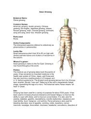 Asian Ginseng Botanical Name: Panax ginseng Common Names ...