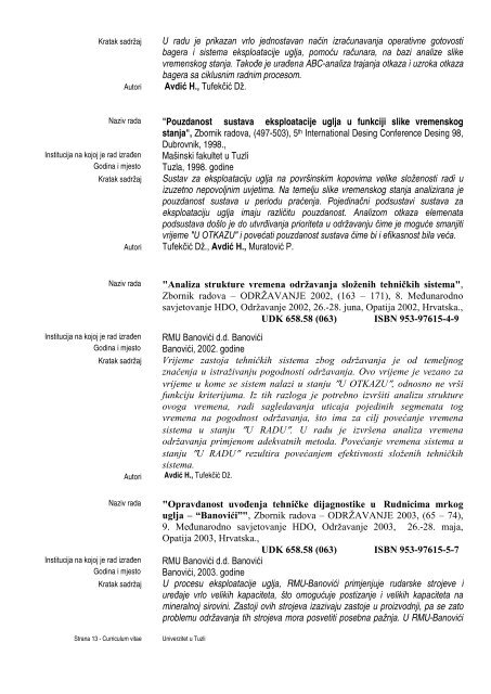 Akademski curriculum vitae