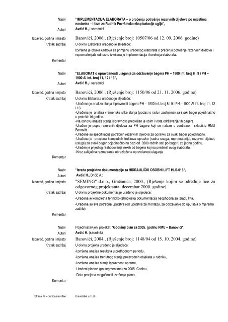 Akademski curriculum vitae