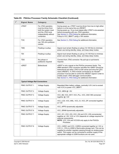 PXA3xx Design Guide - Marvell