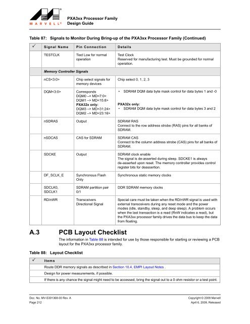 PXA3xx Design Guide - Marvell