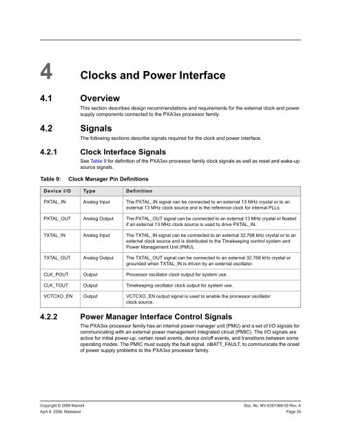 PXA3xx Design Guide - Marvell