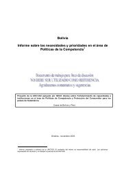 Bolivia Informe sobre las necesidades y prioridades en ... - Unctad XI