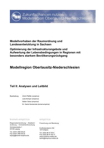 Analysen und Leitbild - Modellregion Oberlausitz-Niederschlesien