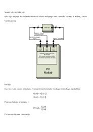 Kratka razlaga vaje merjenje frekvenÄne karakteristike filtra z Matlab ...