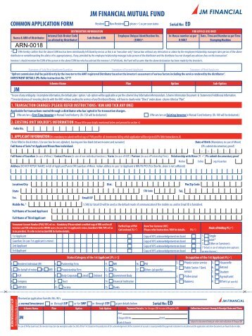 common application form jm financial mutual fund - Finapolis