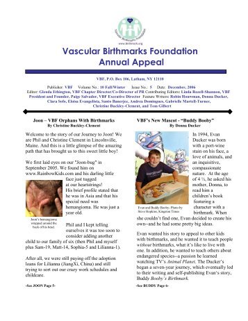 Vascular Birthmarks Foundation Annual Appeal