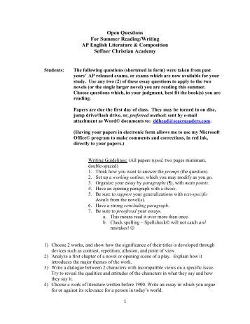 ap american literature essay questions ap american literature essay questions