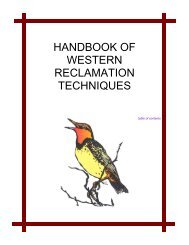 handbook of western reclamation techniques - National Technology ...