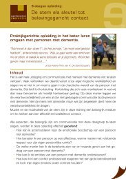 De stem als sleutel tot belevingsgericht contact - Dementie.be