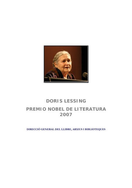 doris lessing premio nobel de literatura 2007 - DirecciÃ³ General del ...