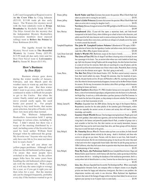 Newsletter 102 PDF - 2-column format - expanded ... - Uncle Hugo's