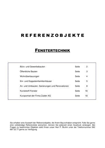 An- / Umbauten und Renovationen - Zubler AG