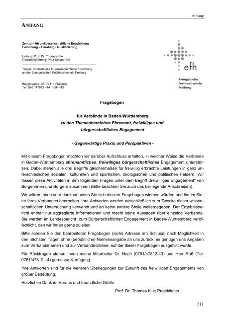 Bürgerschaftliches Engagement und Ehrenamt in Baden-Württemberg