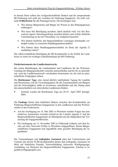 Bürgerschaftliches Engagement und Ehrenamt in Baden-Württemberg