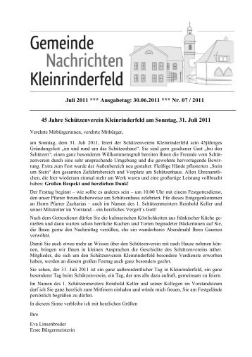 Trauerhilfe - Gemeinde Kleinrinderfeld