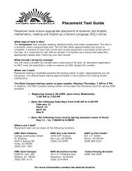 Placement Test Guide - Arizona Western College