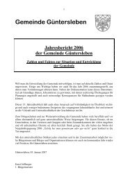 Gemeinde Güntersleben Jahresbericht 2006 der Gemeinde ...